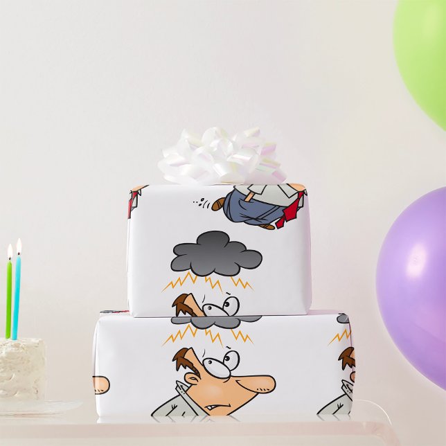 Papier Cadeau Un Homme Sous Un Nuage (Créateur téléchargé)