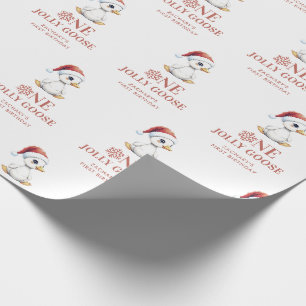 Papier Cadeau Un joyeux oie personnalisé pour un premier anniver