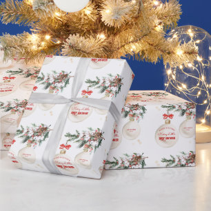 Papier Cadeau Un joyeux petit Baby shower de Noël moderne