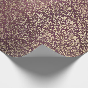 Papier Cadeau Un or en ivoire plus rusé de Bourgogne de damass