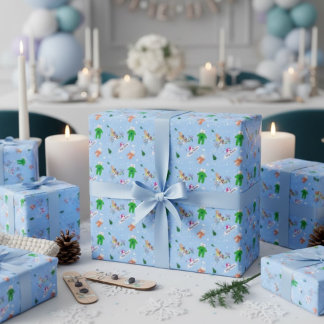 Papier Cadeau Un petit modèle de planche à neige pour bébé mama
