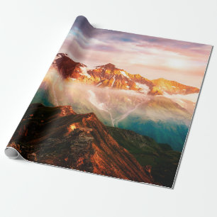 Papier Cadeau Un regard sur les collines ensoleillées au crépusc