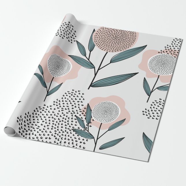 Papier Cadeau Un rose (Déroulé)