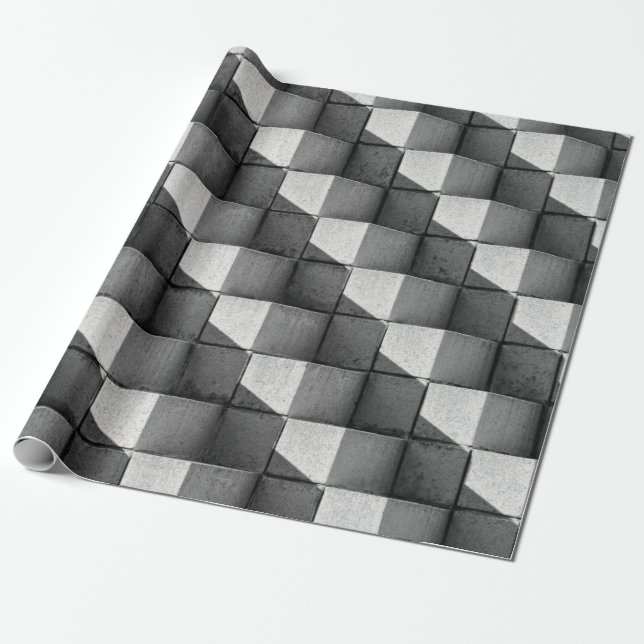 Papier Cadeau Un visage de la sculpture "Four Side Pyramid" dans (Déroulé)