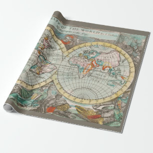 Papier Cadeau Une carte du monde