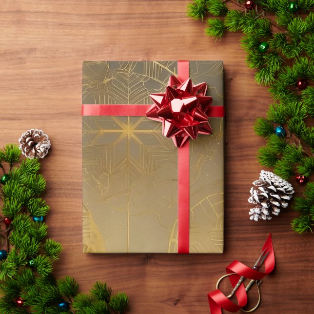 Papier Cadeau Une contemplation dorée (Cadeau de vacances)