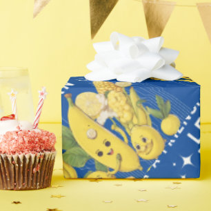 Papier Cadeau Une Fête Fiesta Lemon Banana Et Corn