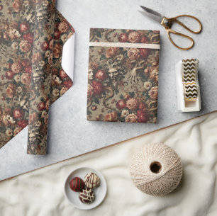 Papier Cadeau Une floraison prudente - gothique victorien