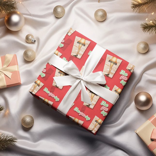 Papier Cadeau Une histoire de Noël | Motif de lampes à lèvres (Wrapped gift)