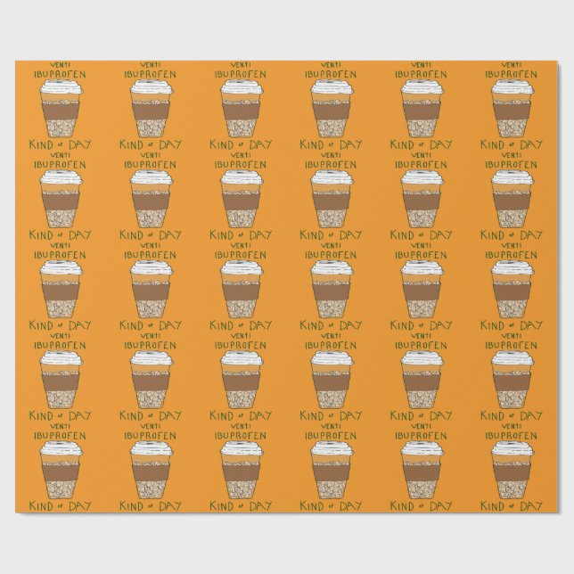 Papier Cadeau Une journée à l'Ibuprofène Venti (Plat)