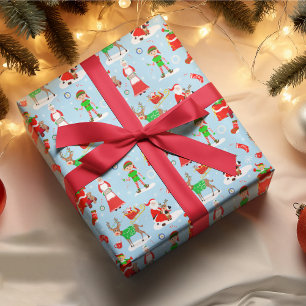 Papier Cadeau Une journée au pôle Nord pendant Noël