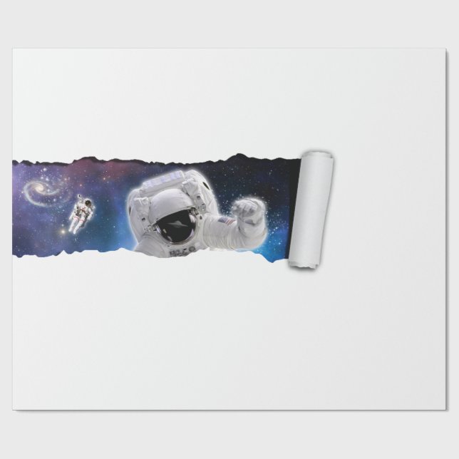 Papier Cadeau Une larme dans l'espace - Rencontre des Aliens ast (Plat)