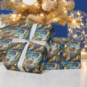 Papier Cadeau Une perdrix dans un poirier