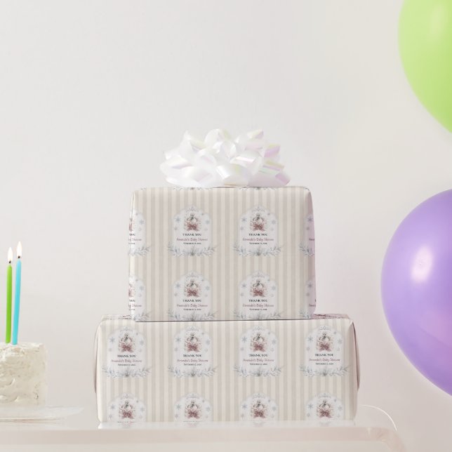 Papier Cadeau Une Petite Princesse Cygne Bébé Shower d'Hiver (Cadeaux de fête)