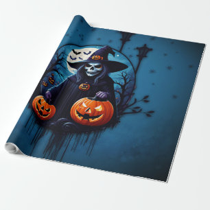 Papier Cadeau Une scène d'Halloween éffrayante