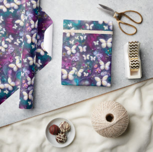 Papier Cadeau Une série de papillons mystiques Design 5