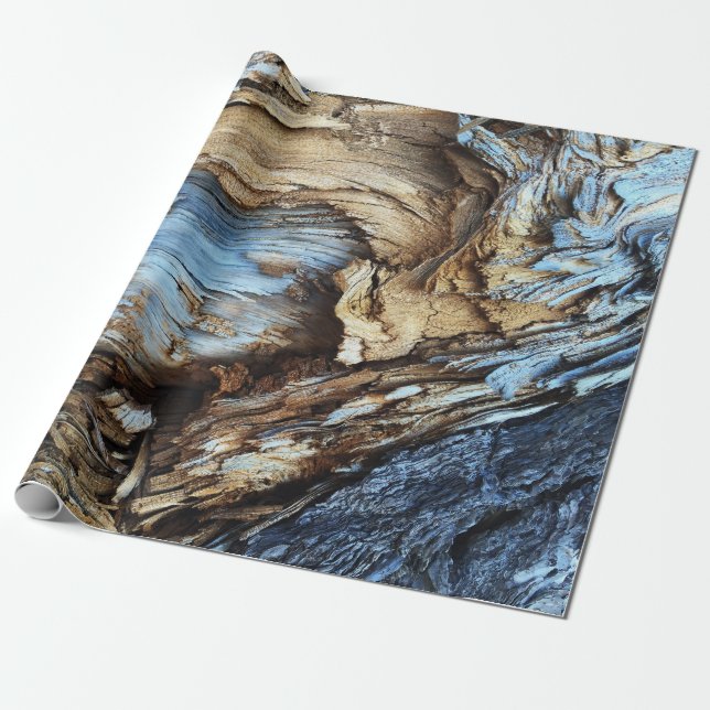 Papier Cadeau Une texture abstraite dans l'arbre brun clair et b (Déroulé)