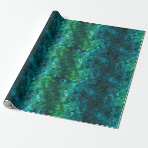 Papier Cadeau une texture cool bleue et verte