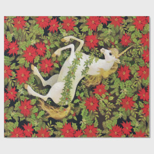 Papier Cadeau Unicorne de Noël