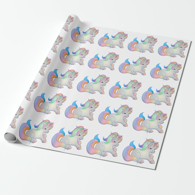 Papier Cadeau Unicornes (Déroulé)