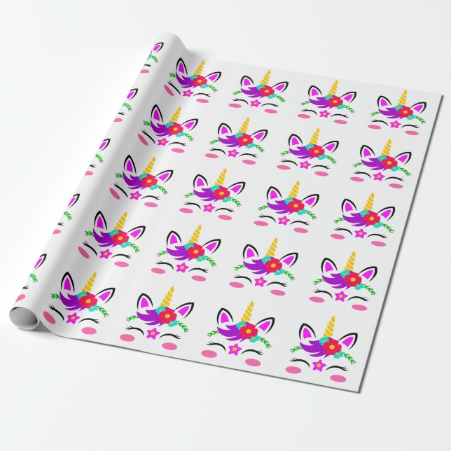 Papier Cadeau Unicornes (Déroulé)