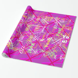 Papier Cadeau Union Jack fuchsia