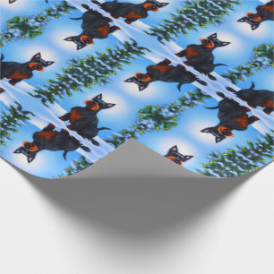 Papier Cadeau Unique Chien Festif Mignon Terrier Écossais