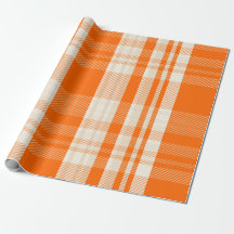 Unique & Stunning Orange & Cream Color Combo Plaid