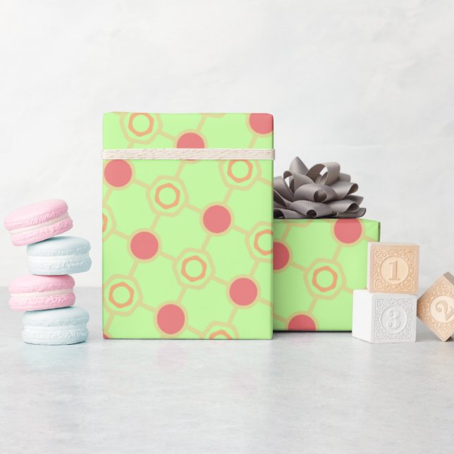 Papier Cadeau Unique Whimsical joyeux géométrique joyeux anniver (Baby Shower)