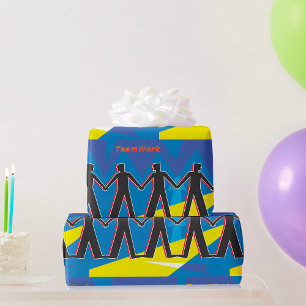 Papier Cadeau Unité d'équipe Personnes se tenant par la main