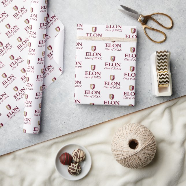 Papier Cadeau Université Elon | Classe de 20XX (Artisanat)