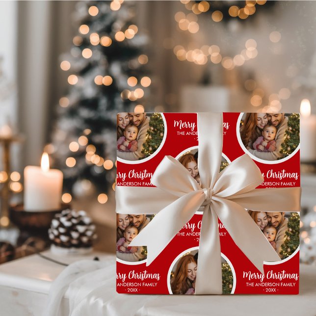 Papier Cadeau Upload Picture Personalized Photo & text Christmas (Créateur téléchargé)