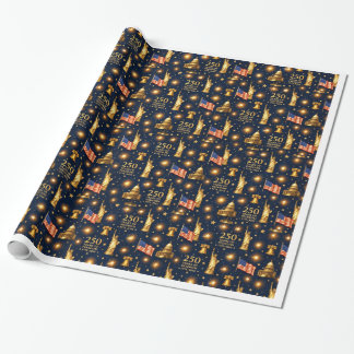 Papier Cadeau USA 250 ans de liberté Patriotique