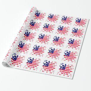 Papier Cadeau USA Star Spangled Love My Country of Love