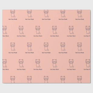Papier Cadeau UTILISER MASQUE MASQUE CUISINE papier enveloppant