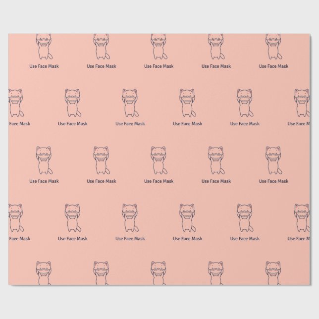 Papier Cadeau UTILISER MASQUE MASQUE CUISINE papier enveloppant (Plat)