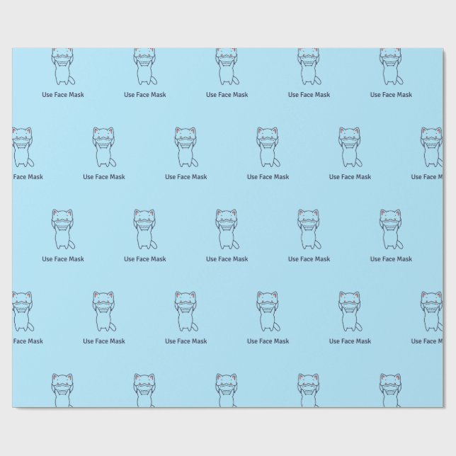 Papier Cadeau UTILISER MASQUE MASQUE CUISINE papier enveloppant (Plat)