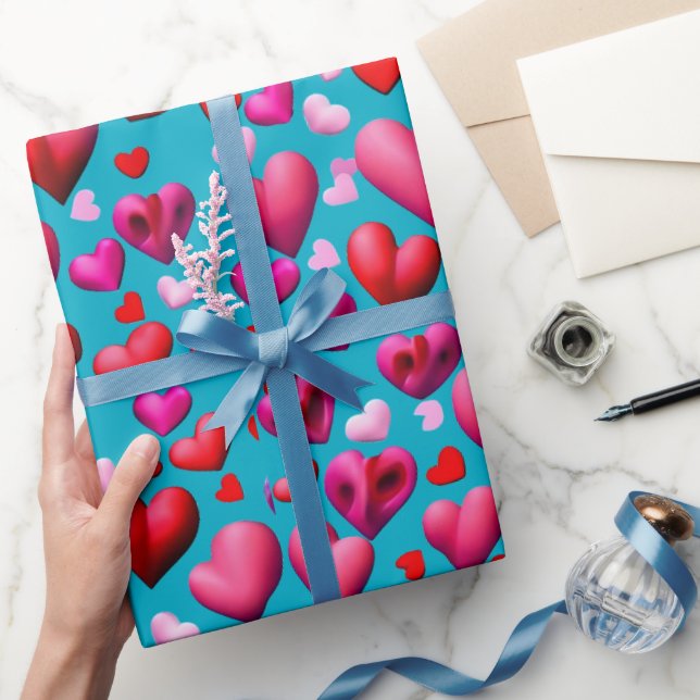 Papier Cadeau v coeur de jour (Cadeaux)