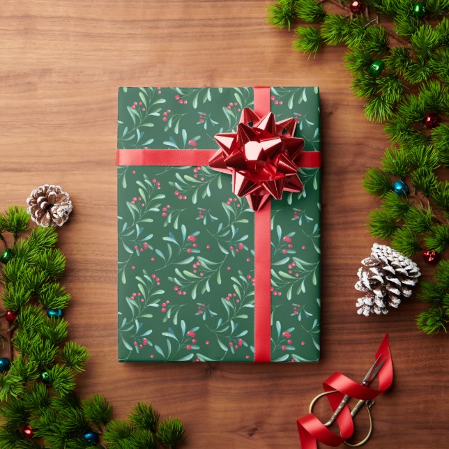 Papier Cadeau Vacances au gui (Cadeau de vacances)