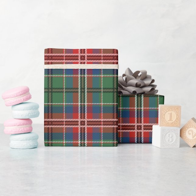 Papier Cadeau Vacances Clan MacCulloch Tartan Plaid Rustic (Baby Shower)