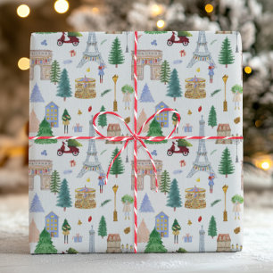 Papier Cadeau Vacances de Noël à Paris Ville Lumière