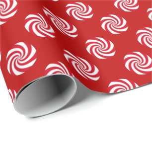 Papier Cadeau Vacances de Noël de remous de sucrerie de menthe