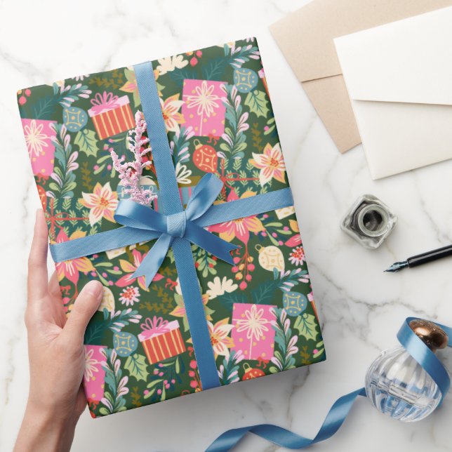 Papier Cadeau vacances de noël moderne et tendance (Cadeaux)