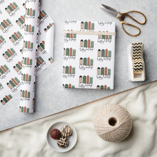 Papier Cadeau Vacances de Noël modernes (Artisanat)