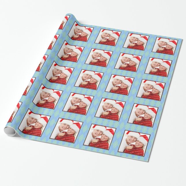 Papier Cadeau Vacances faites sur commande de photo de motif à (Déroulé)