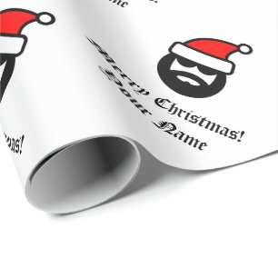 Papier Cadeau Vacances fraîches personnalisées de Noël du pè