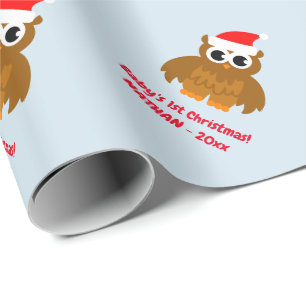 Papier Cadeau Vacances mignonnes de coutume de hibou de ęr Noë