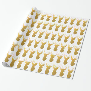 Papier Cadeau Vacances modernes de silhouette de cerfs communs