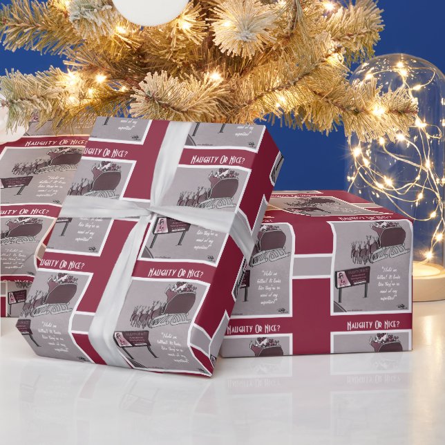 Papier Cadeau Vacances Naughty Ou Nice (Vacances)