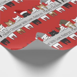 Papier Cadeau Vacances personnalisées de chats de Kitty
